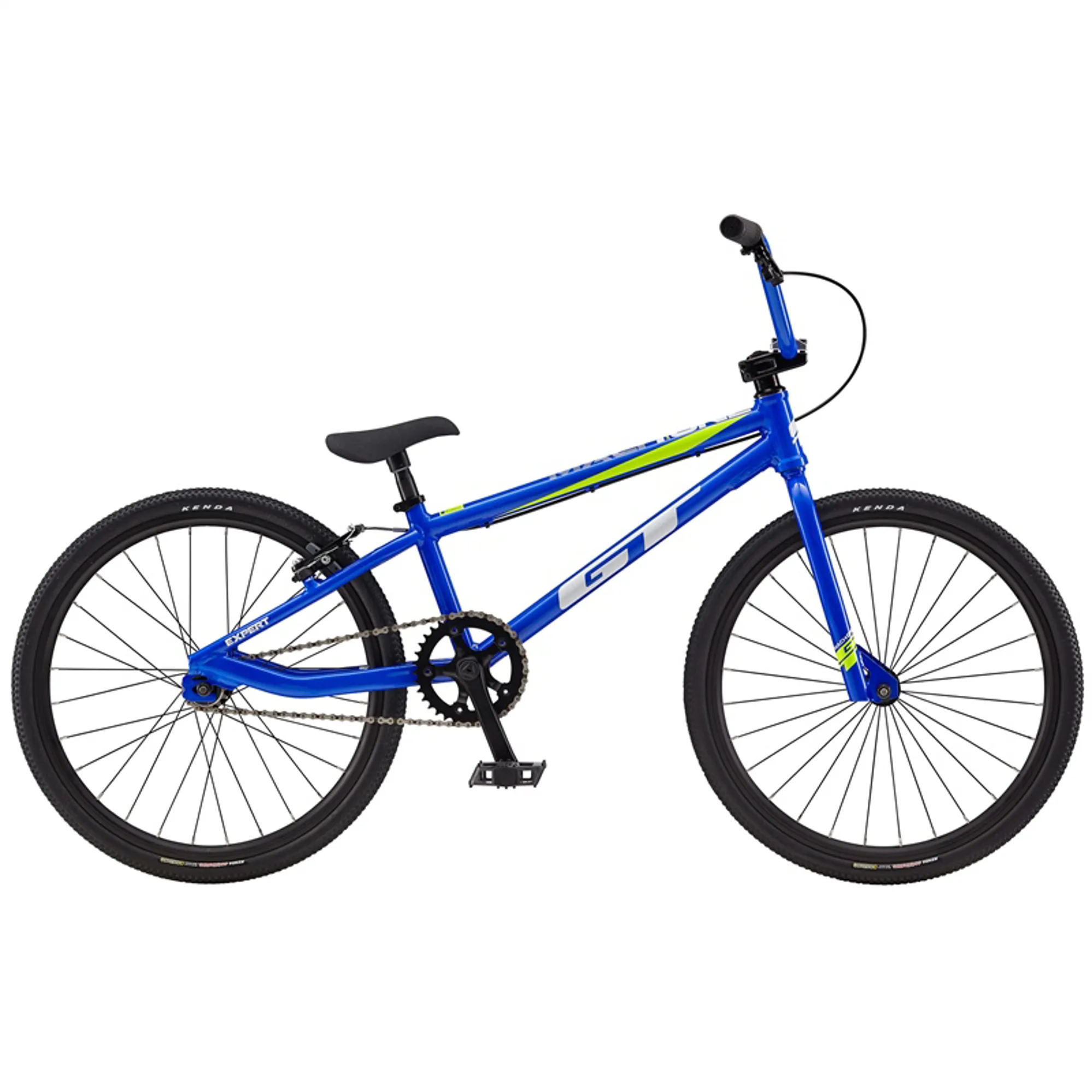 GT Mach One Expert 20 inch 2019 BMX Bike Blue/Neon Yellow