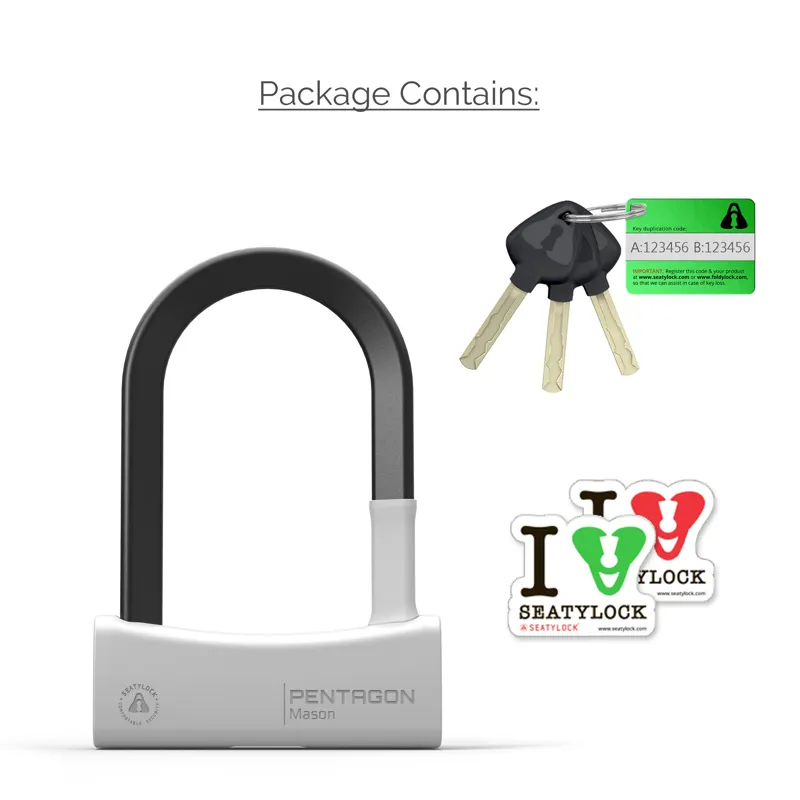 Seatylock UM85/140 Mason Gold Rated U Lock - 140mm Grey-6