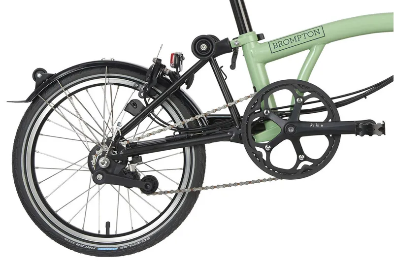 Brompton C Line Explore Mid 12-Speed Electric Folding Bike - Matcha Green-5