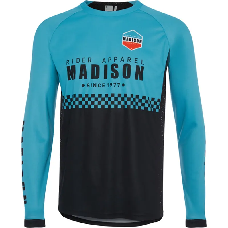 Madison Alpine Long Sleeve Jersey - Blue/Black