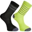 Madison Sportive Mid Socks Twin Pack - Black/Lime Punch
