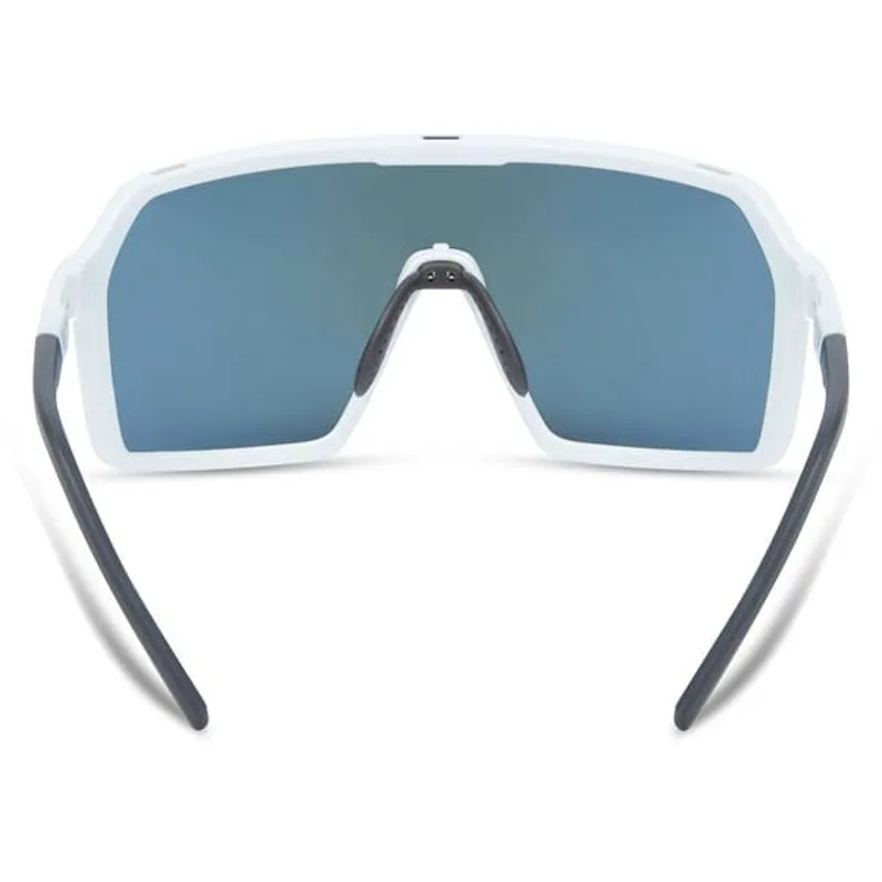Mad Crypto Sunglasses - Gloss White - Blue Mirror/Amber/Clear Lens Pack-2