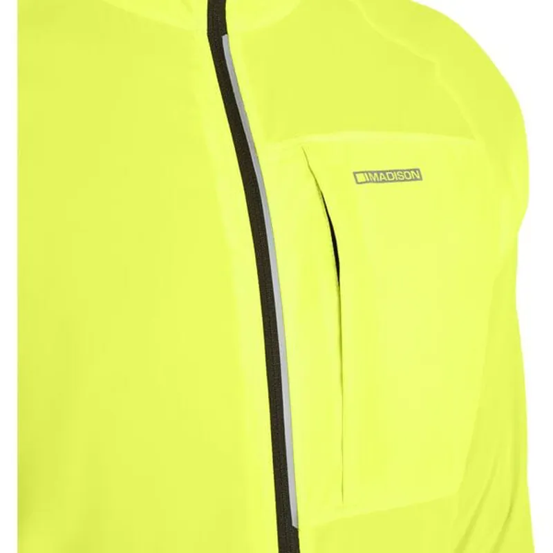 Madison Freewheel Packable Windproof Men's Jacket - Hi-Viz Yellow-6