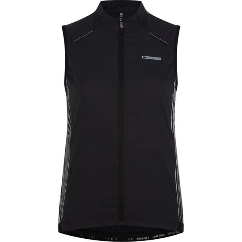 Madison Stellar Reflective Windproof Women's Gilet - Black