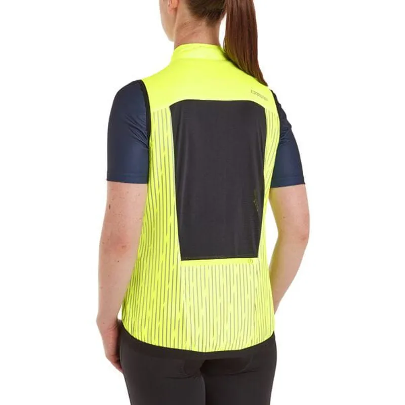 Madison Stellar Reflective Windproof Women's Gilet - Hi-Viz Yellow-3