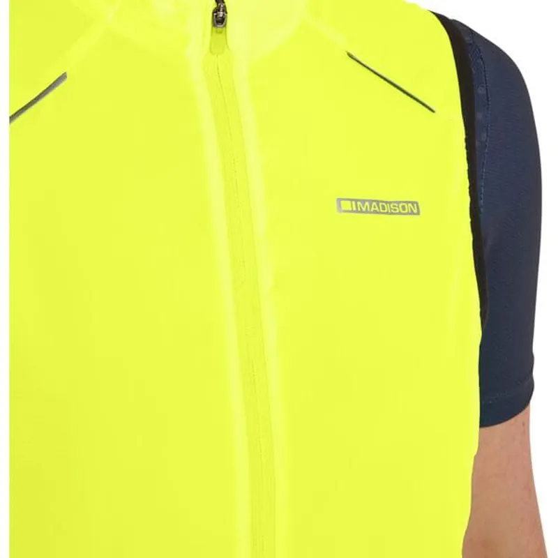 Madison Stellar Reflective Windproof Women's Gilet - Hi-Viz Yellow-4