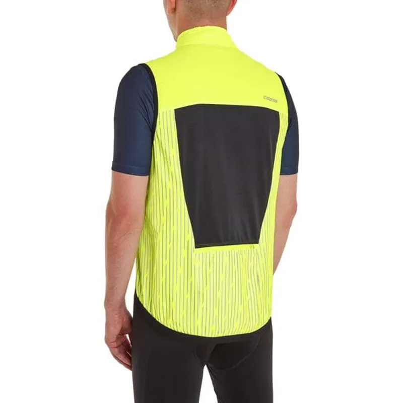 Madison Stellar Reflective Windproof Men's Gilet - Hi-Viz Yellow-3