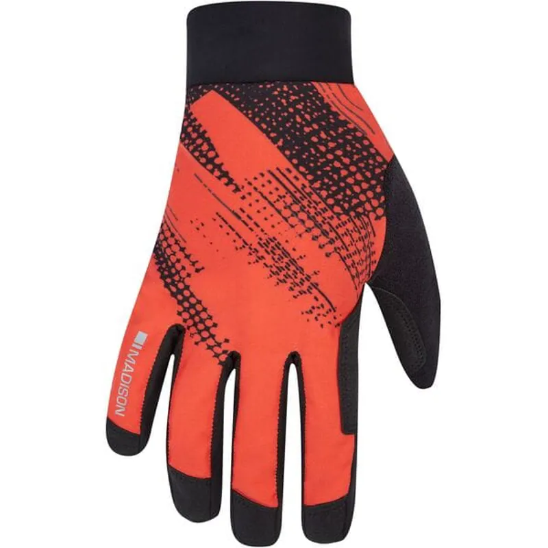 Madison Flux Trail Waterproof Long Finger Gloves - Magma Red