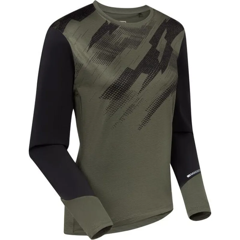 Madison Flux Trail Women's Long Sleeve Jersey - Midnight Green/Black-1