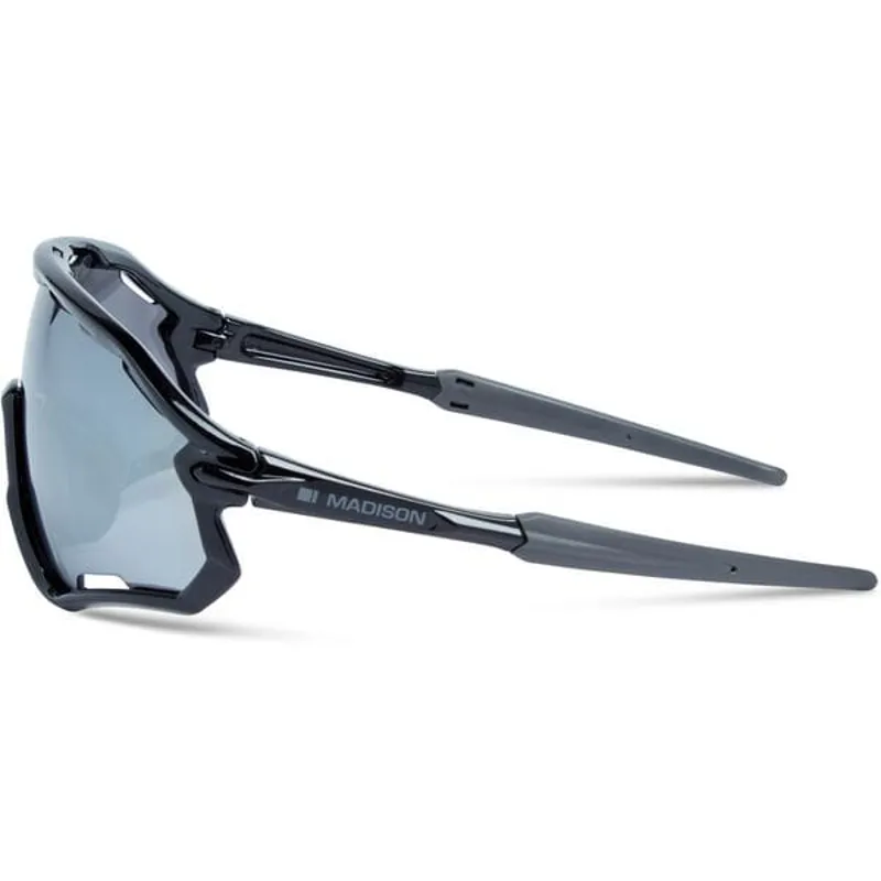 Madison Code Breaker II Sunglasses - Gloss Black - Silver Mirror Lens-1