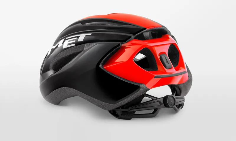 Met Strale Road Helmet - Black/Red Panel-2