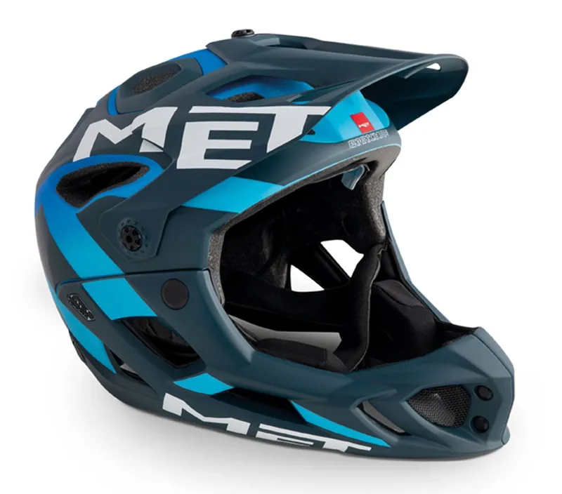 Met Parachute Full Face Helmet - Shaded Cyan