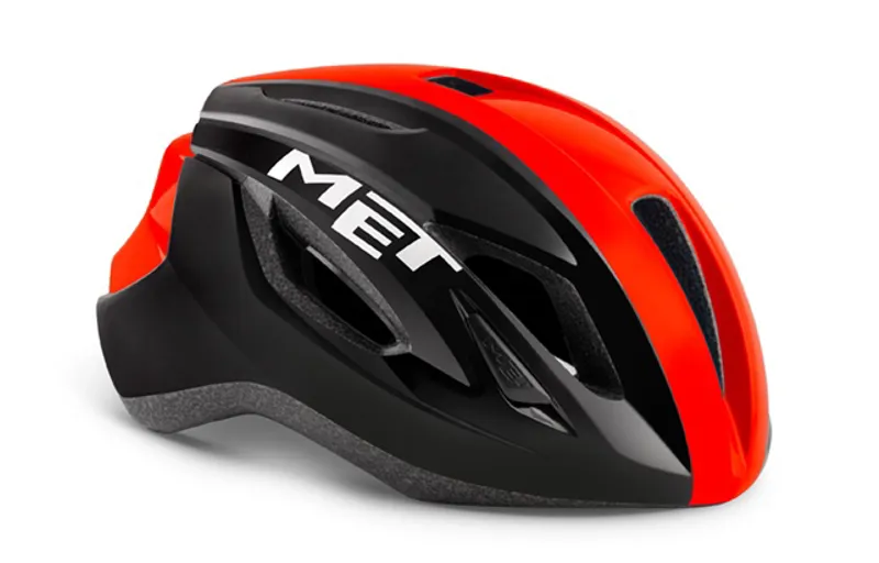 Met Strale Road Helmet - Black/Red Panel