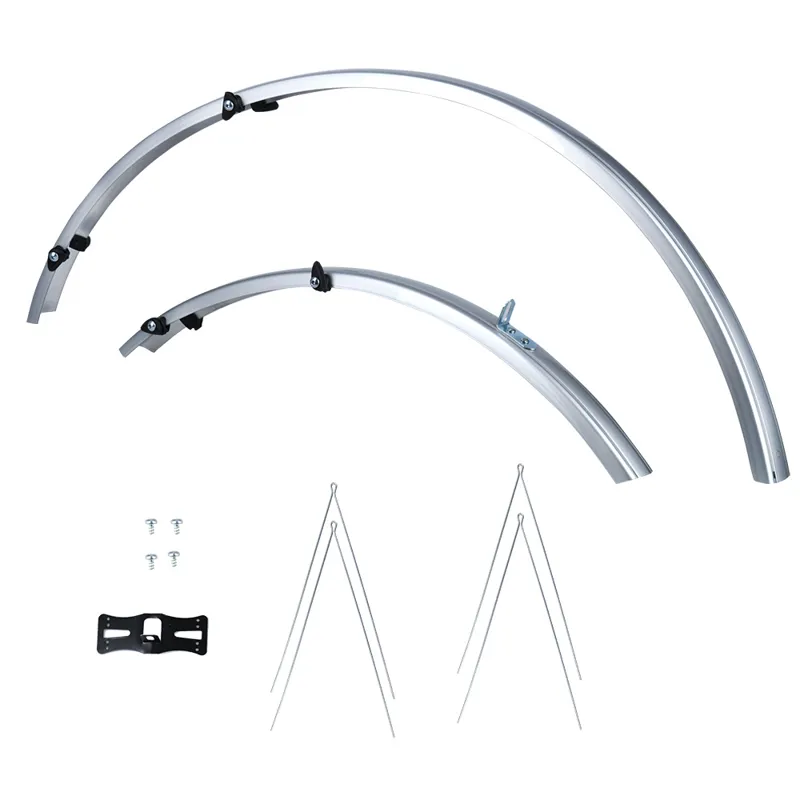 Oxford 700c/27 Std Narrow 31mm Mudguard Set - Silver - 700 x 31mm