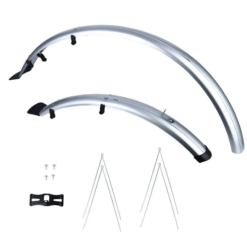 Oxford 26 MTB City Type Mudguard Set - Silver - 26 x 60mm