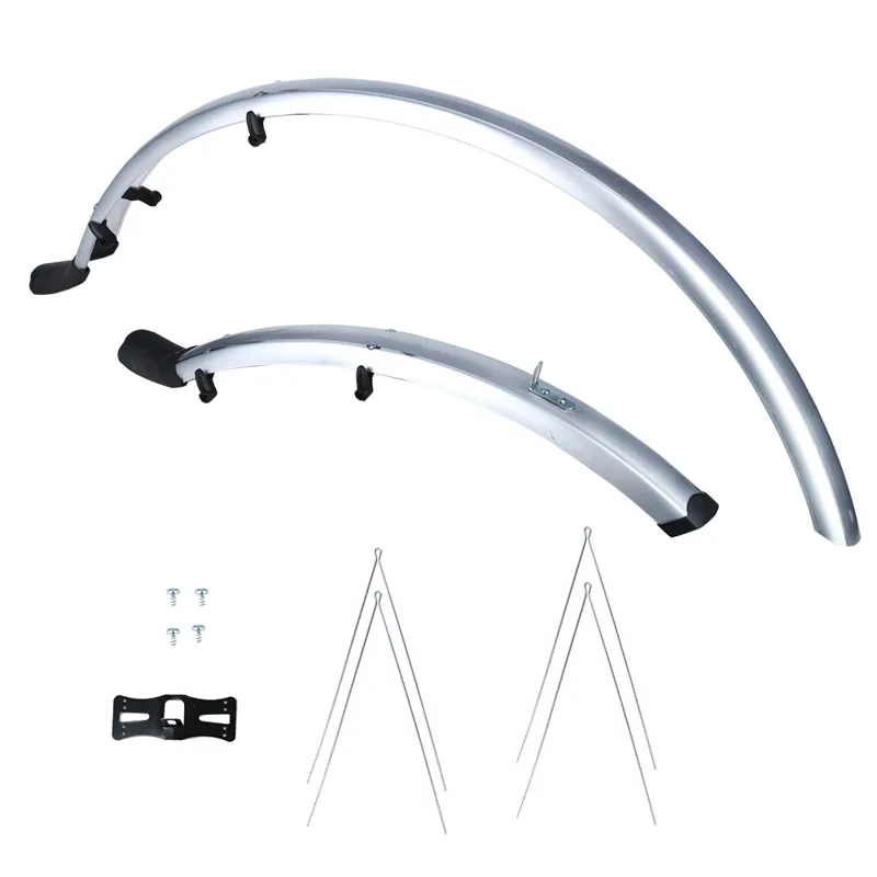 Oxford 700c Hybrid Mudguard Set - Silver - 700 x 56mm