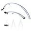 Oxford 700c Hybrid Mudguard Set - Silver - 700 x 56mm