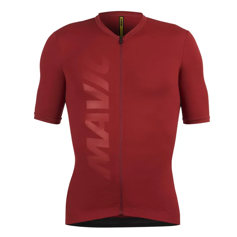 Mavic Aksium Men's Short Sleeve Jersey - Burgundy