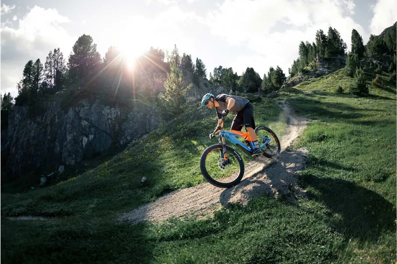 Giant Trance SX E+ 0 Pro 27.5+ 2019 Electric Mountain Bike Orange/Blue-4