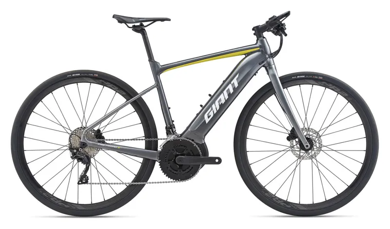 Giant FastRoad E+ Pro 2020 Electric Flat Bar Road Bike Grey
