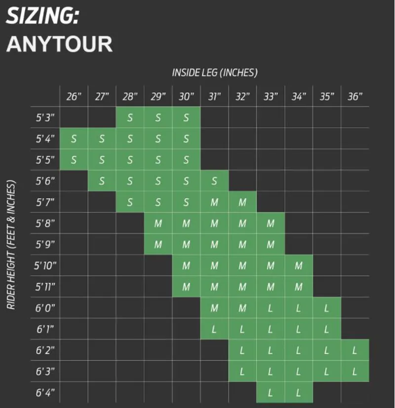 Giant Anytour Sizing Chart