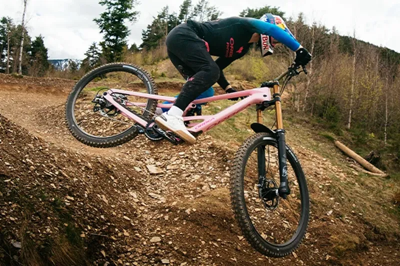 Orbea Rallon Downhill bike on a bike park track
