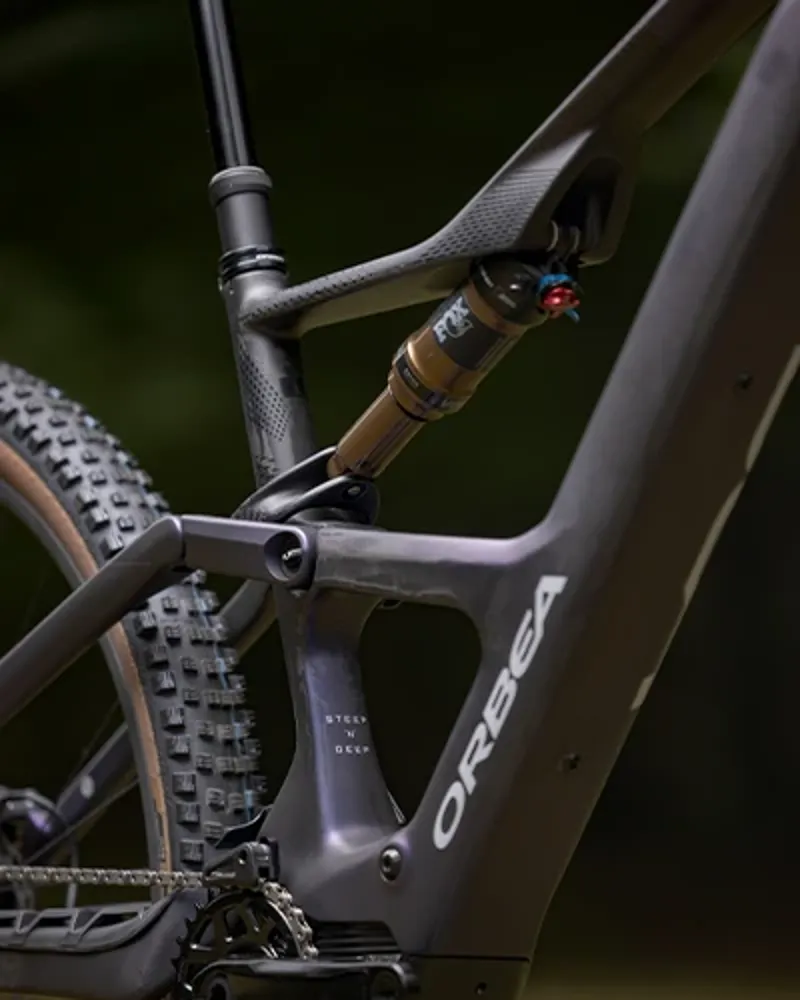 Orbea Rise SL frame detail with rear air shock