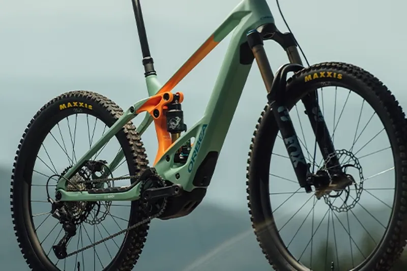 Low-mounted battery integrated into the Orbea Wild electric mountain bike frame