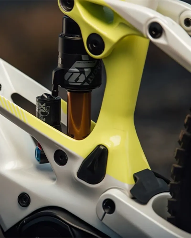 Orbea Wild electric mountain bike suspension pivot detail