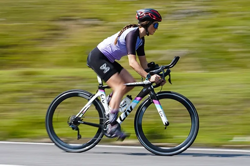 Ridin a Liv Women&rsquo;s road bike with tri bars fitted