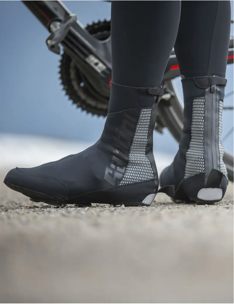 Santini Neo Optic Waterproof Overshoes - Black-2