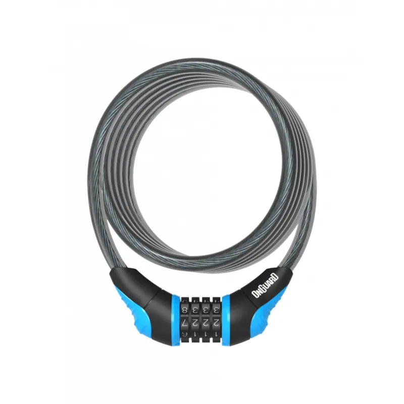 OnGuard Neon Combination Cable Lock - Black/Blue - 180cm x 10mm
