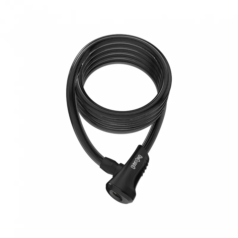 OnGuard Neon Coil Cable Lock - Black - 180cm x 12mm
