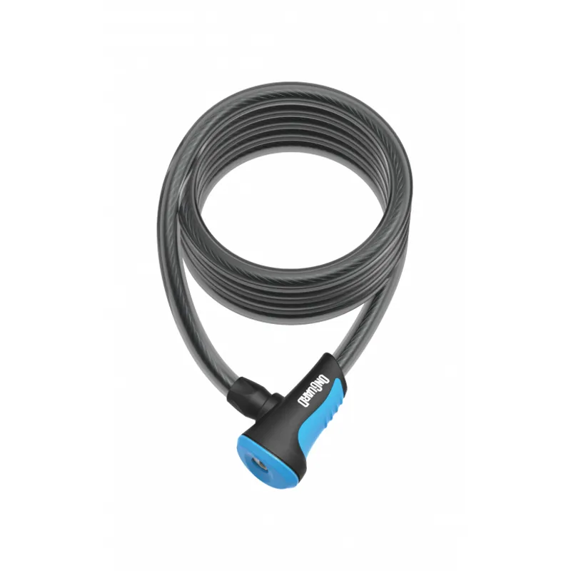OnGuard Neon Coil Cable Lock - Black/Blue - 180cm x 12mm