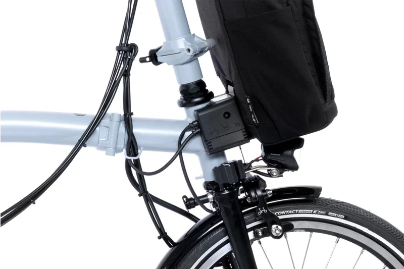 Brompton M4L P Line Electric Folding Bike - Lunar Ice-4
