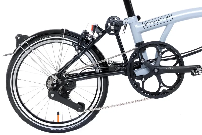 Brompton M4L P Line Electric Folding Bike - Lunar Ice-5