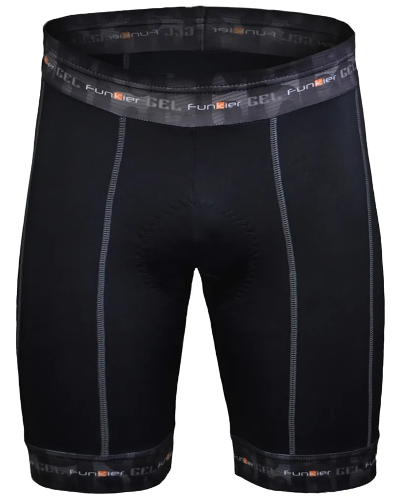 Funkier Apex-Gel Mens 14 Panel Gel Shorts - Black-1