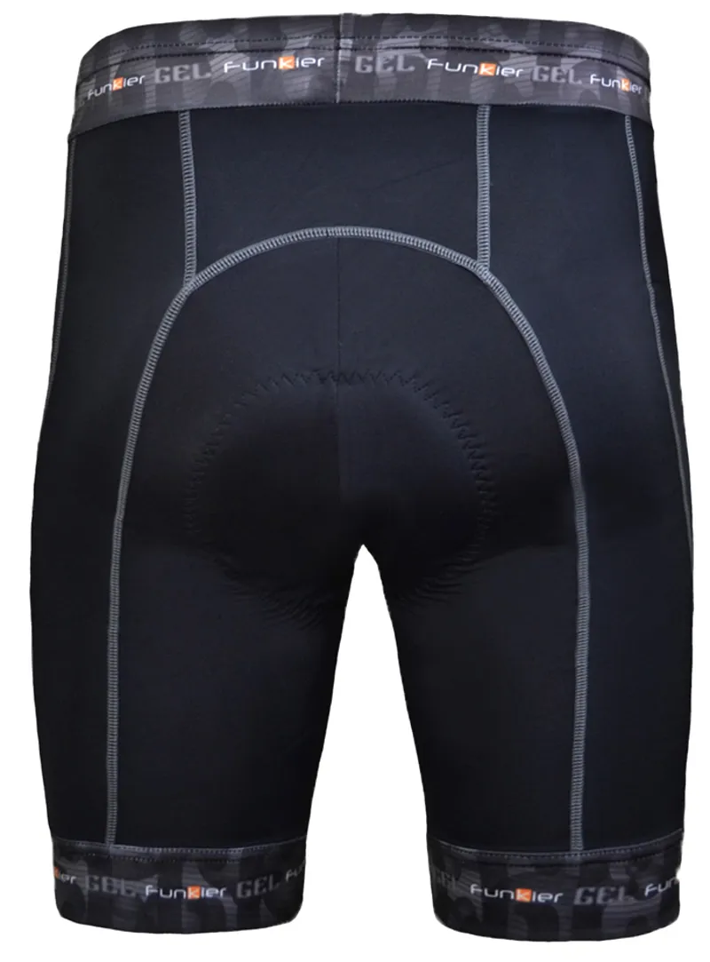 Funkier Apex-Gel Mens 14 Panel Gel Shorts - Black-2