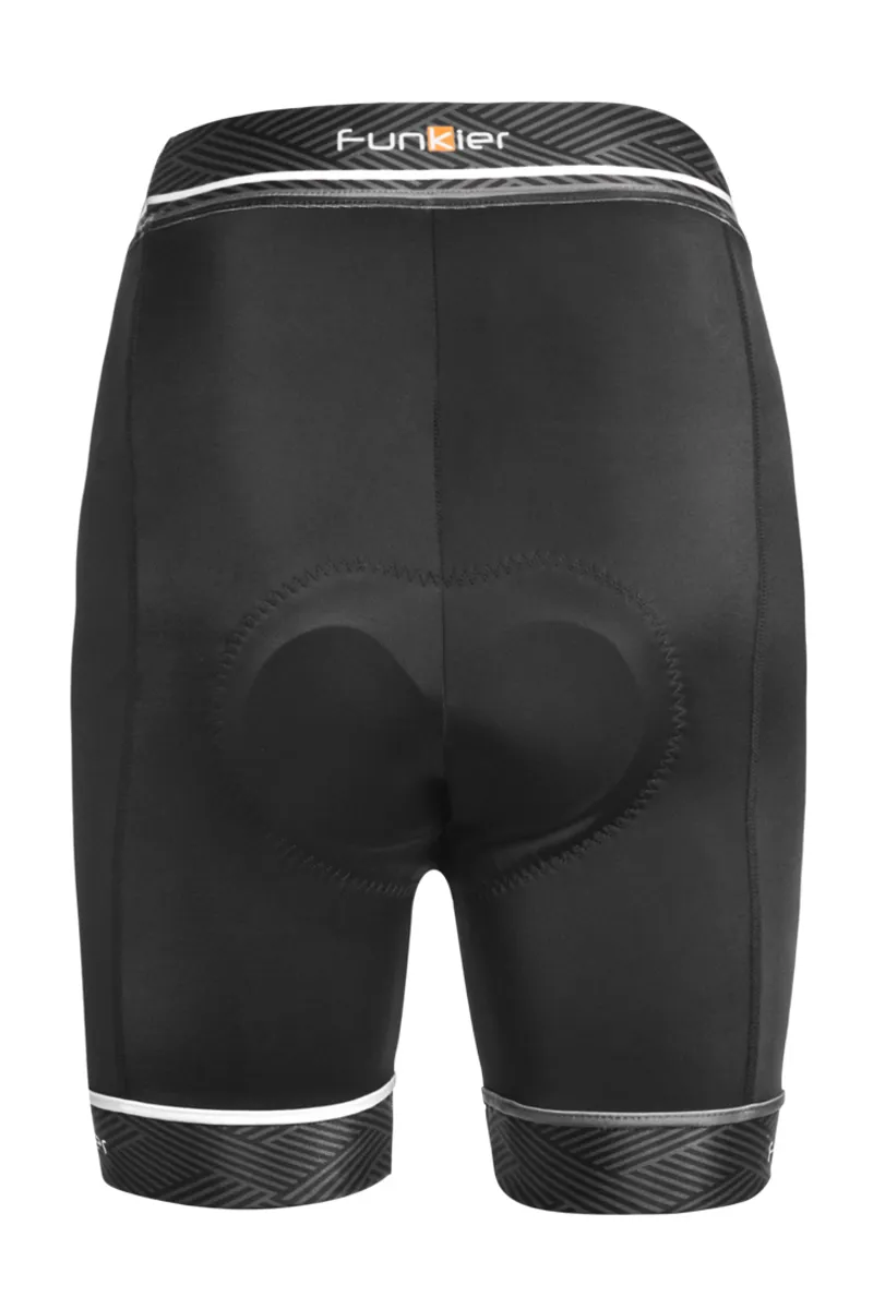 Funkier Ridesse Womens 8 Panel Shorts - Black-2