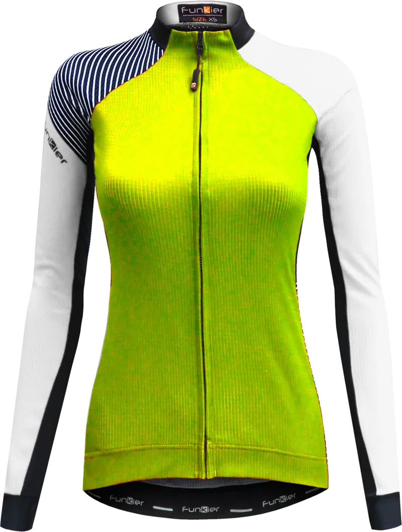 Funkier Mataro Womens Pro Microfleece Long Sleeve Jersey - Yellow-1