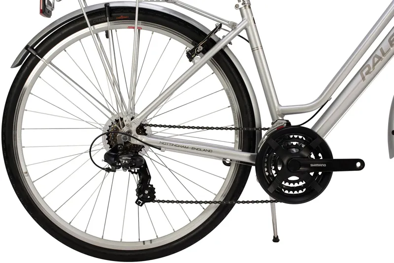 Raleigh Pioneer Low Step 2018 Womens Hybrid Bike - Silver-3