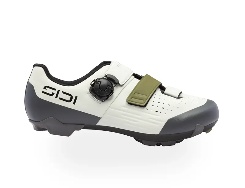 Sidi Silvis XC Gravel Shoes - Ice White/Olive Green