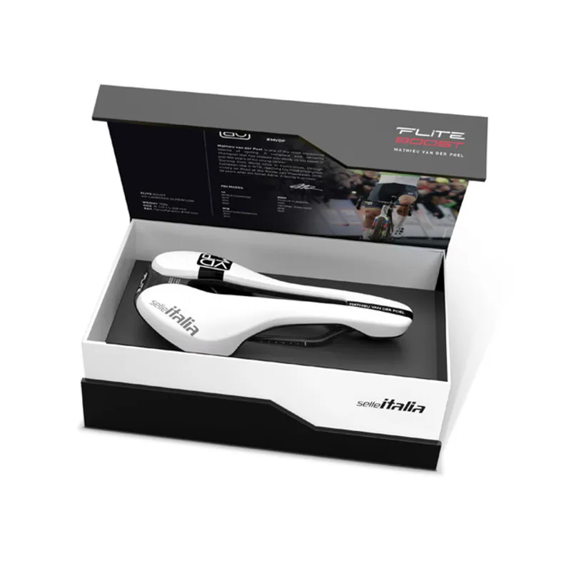 Selle Italia Flite Boost Kit Carbonio Superflow MVDP Edition Saddle - White/Black-5
