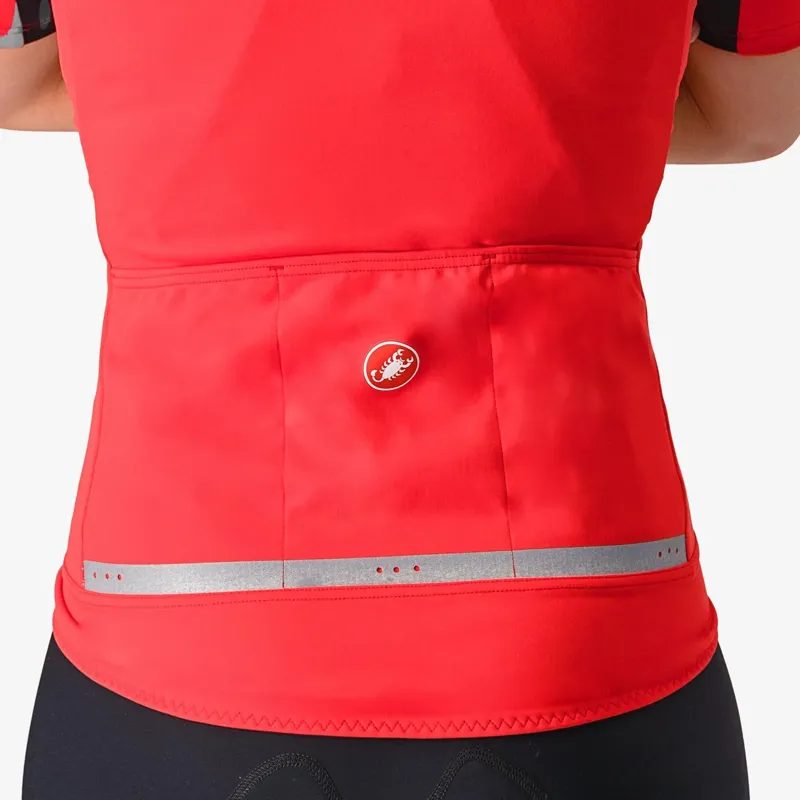 Castelli Gabba RoS 2 Women's Short Sleeve Jersey - Hibiscus/Silver Reflex-2