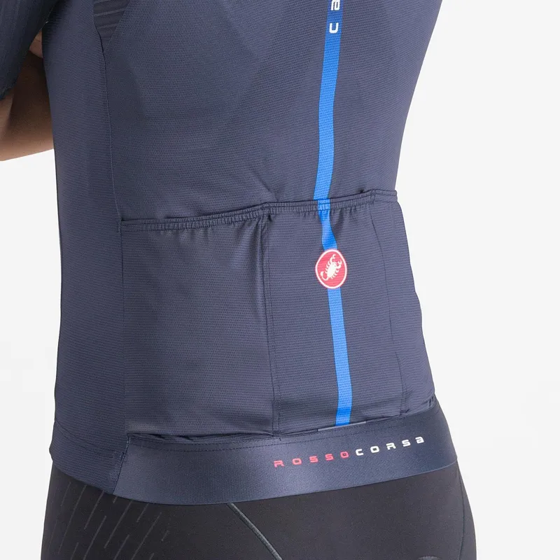 Castelli Aero Pro 8S Women's Short Sleeve Jersey - Belgian Blue-3