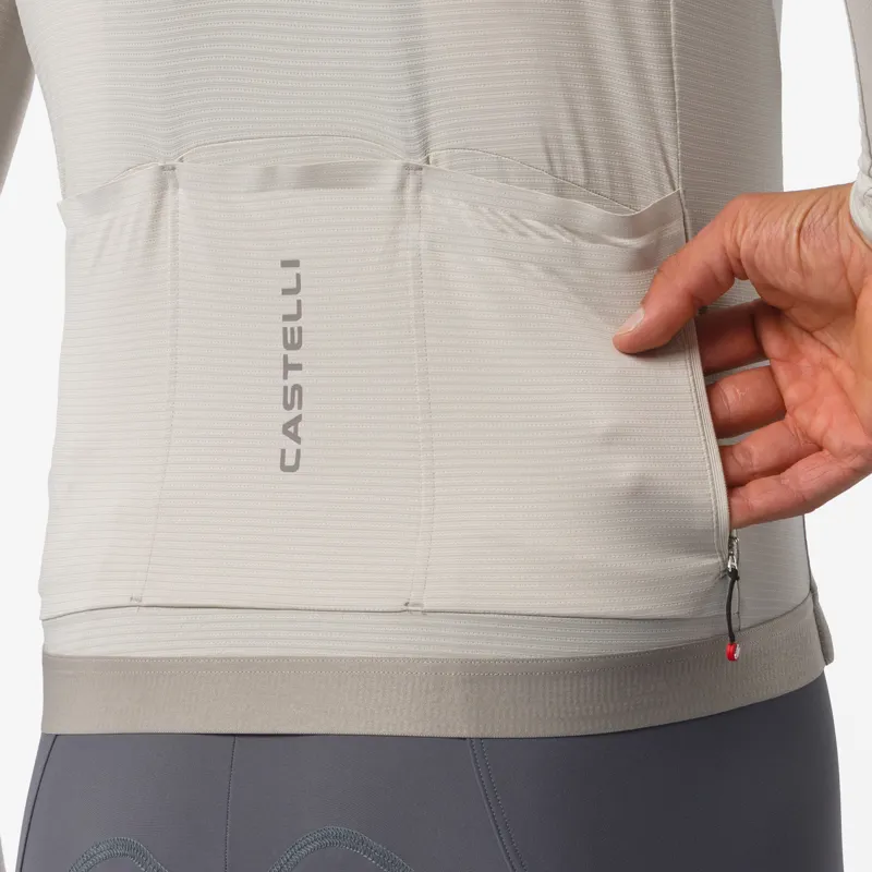 Castelli Espresso 2 Men's Long Sleeve Jersey - Silver Moon-3