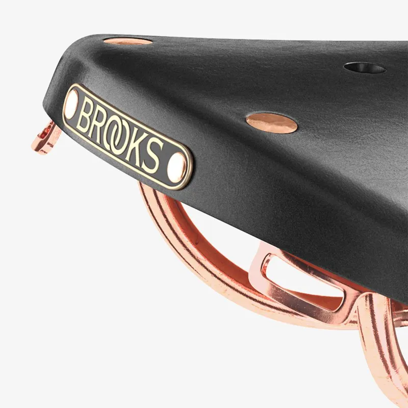 Brooks B17 Short Special Copper Ladies Saddle - 176mm - Black-6