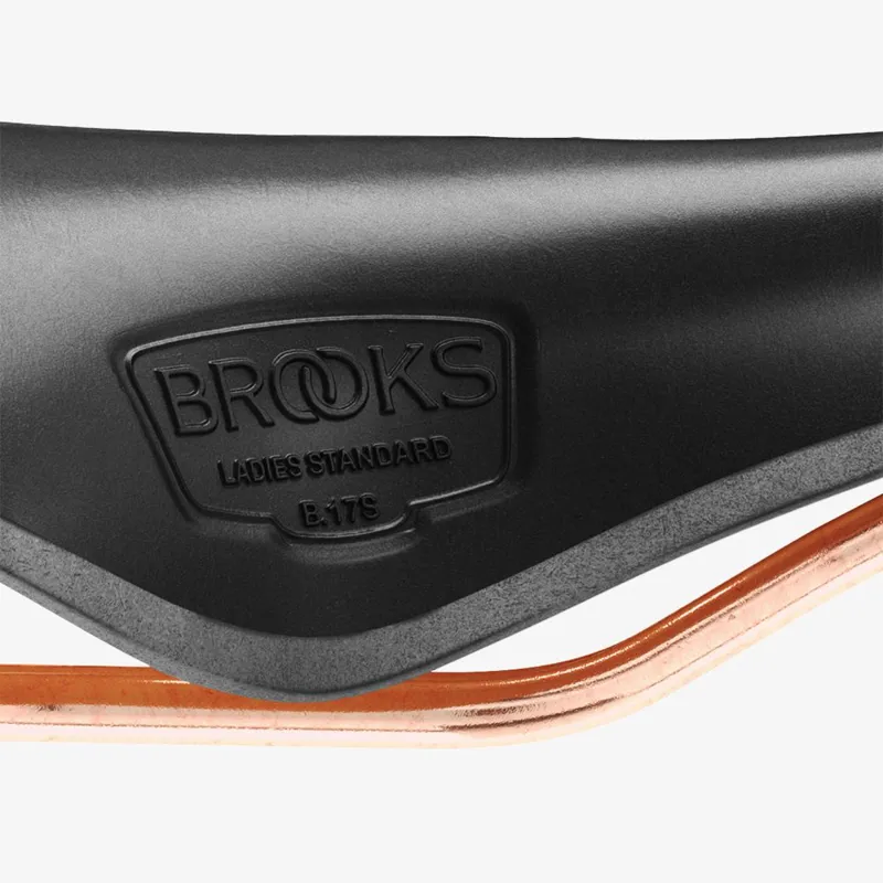 Brooks B17 Short Special Copper Ladies Saddle - 176mm - Black-7