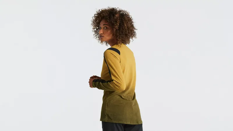Specialized Trail Women's Long Sleeve Jersey - Harvest Gold Spray-2
