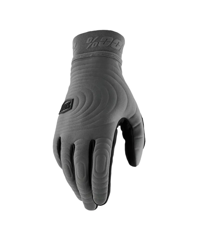 100 Percent Brisker Xtreme Long Finger Gloves - Charcoal